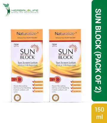 Sun Block (Pack of 2) SPF 30 - UVA & UVB Protection - Naturalize Dr. Bilquis Sheikh