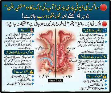 ناک کا نیچرل سائیکل کیا ہے؟ Nasal Cycle کی مکمل معلومات اردو میں