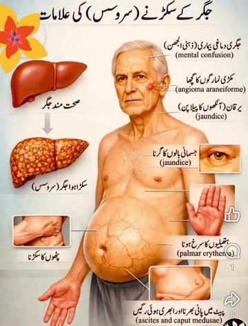 جگر کے سکڑنے (سروسس) کی علامات اور قدرتی ہربل علاج