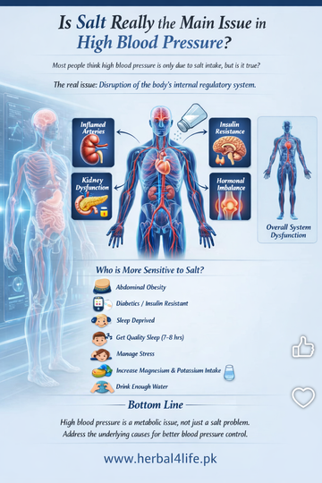 بلڈ پریشر میں نمک اصل مسئلہ کیوں نہیں؟ حقیقت جانیں