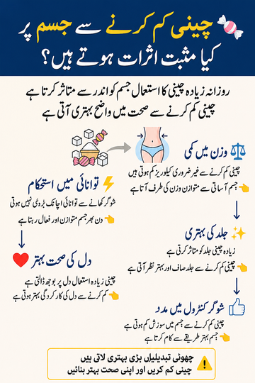 چینی کم کرنے کے فوائد | صحت مند زندگی کے آسان راز