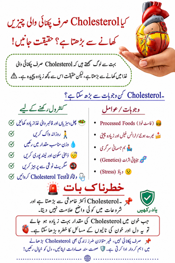کولیسٹرول کیا ہے؟ وجوہات، علامات اور قدرتی احتیاطی تدابیر