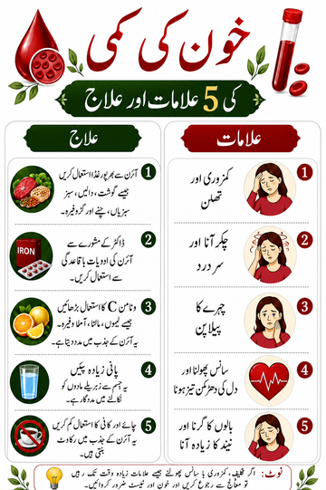 خون کی کمی (انیمیا) کی علامات، وجوہات اور قدرتی علاج | Herbal4Life