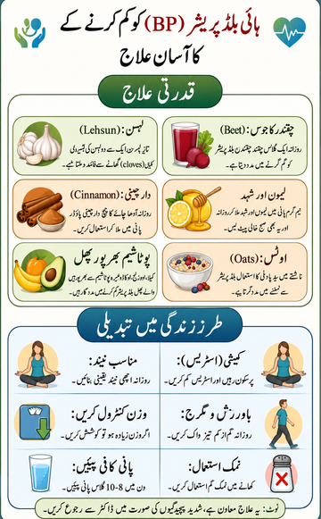 جڑی بوٹیوں کی مدد سے ہائی بلڈ پریشر (BP) کو کیسے کنٹرول کریں؟