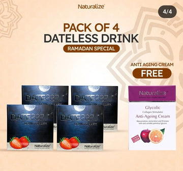 Pack o 4 Dateless Drink & Get FREE Anti Ageing Cream