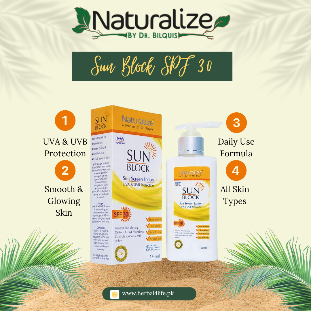 Naturalize Sun Block SPF 30 – Best UV Protection Lotion for All Skin T