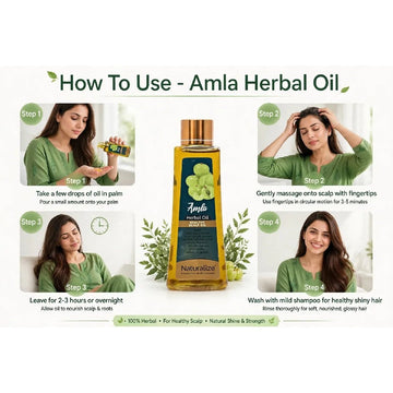 Amla Herbal Hair Oil for Hair Growth & Healthy Scalp | Naturalize